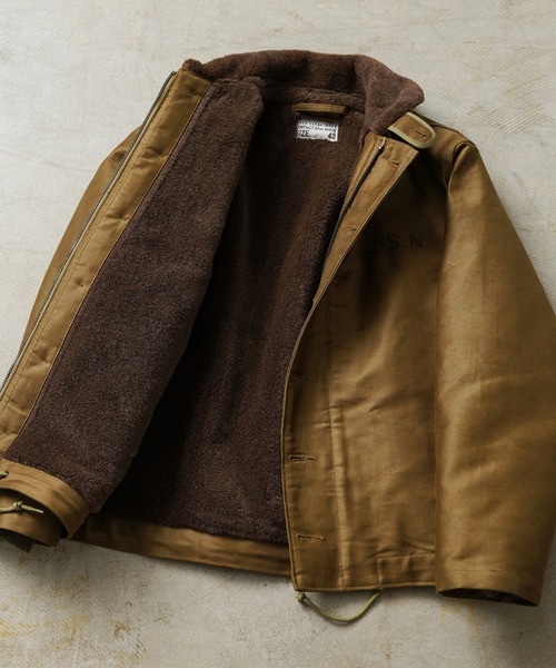 ミリタリージャケット モッズコート 米軍 U.S.NAVY N-1 デッキジャケット ピケモデル/アルパカライニング WAIPER.incの画像