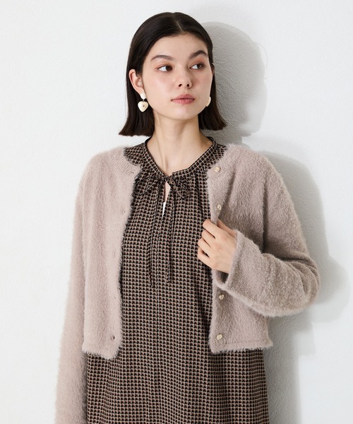 ニット セーター クロップドシャギーニットカーディガン MO33N07 レディース MISCH MASCH ニット セーター クロップドシャギーニット