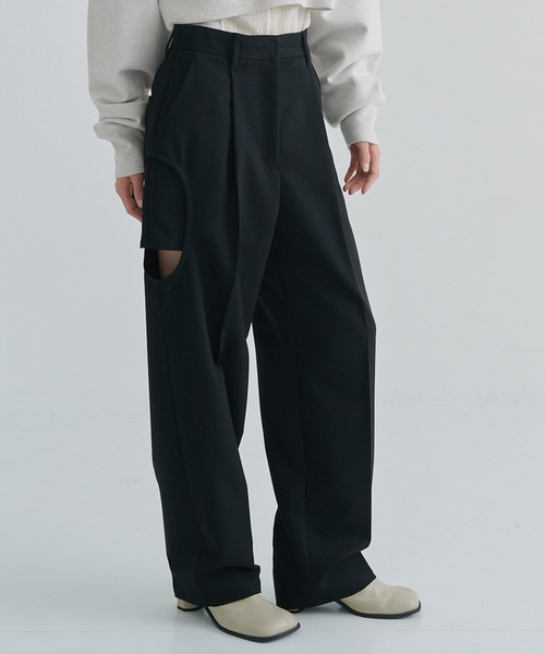 CLANE パンツ CLANE/クラネ/HIGH WAIST SIDE LINE PANTS