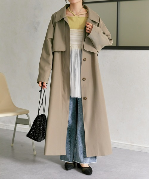 Thevon（ゼヴォン） ステンカラーコート FREE ライトベージュ