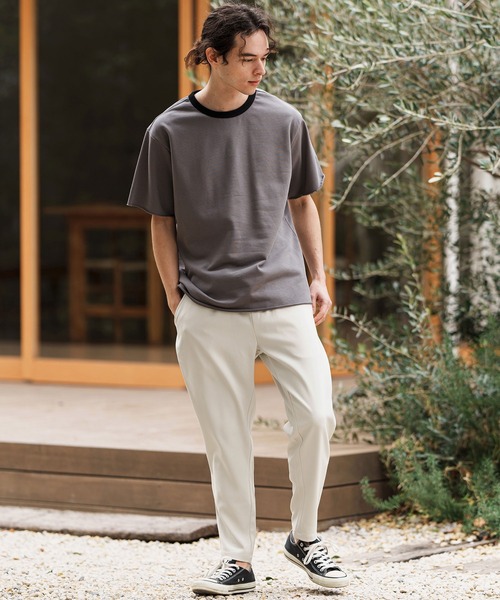 CAMBIO スーパーストレッチツイルサルエルテーパードシルエットパンツ CAMBIO(カンビオ)】Super Stretch Twill Surrouel Tapered