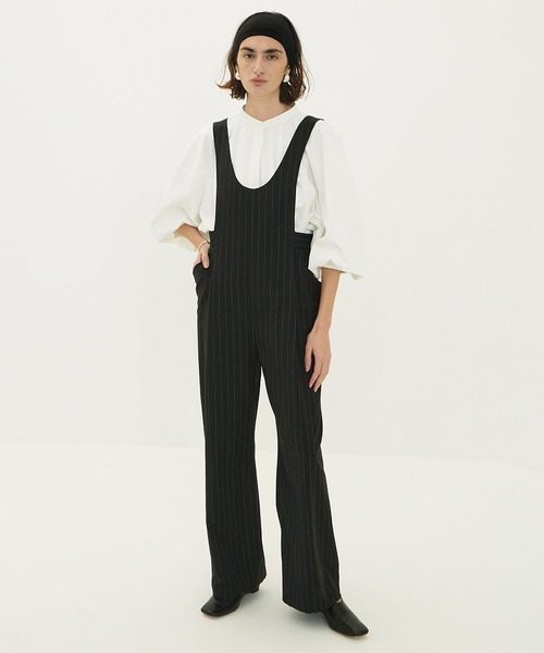CLANE（クラネ） サロペット オーバーオール DEEP U NECK SALOPETTE