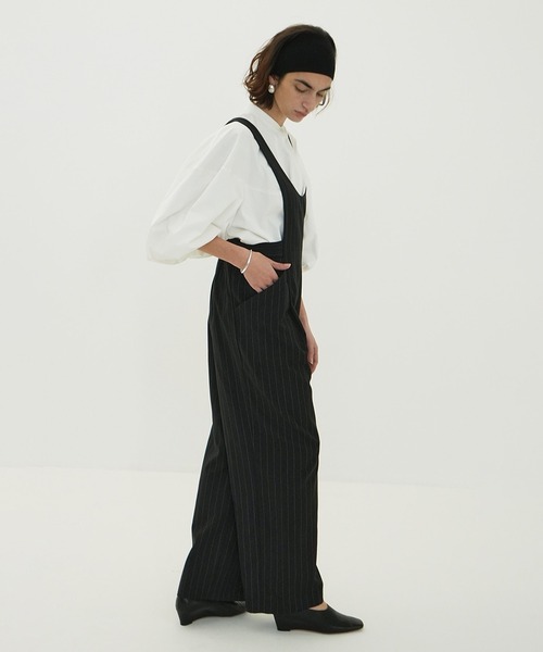 CLANE（クラネ） サロペット オーバーオール DEEP U NECK SALOPETTE