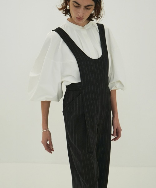 CLANE（クラネ） サロペット オーバーオール DEEP U NECK SALOPETTE