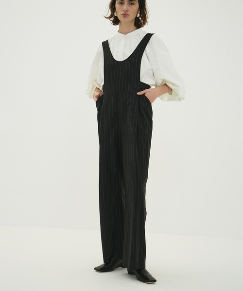CLANE（クラネ） サロペット オーバーオール DEEP U NECK SALOPETTE