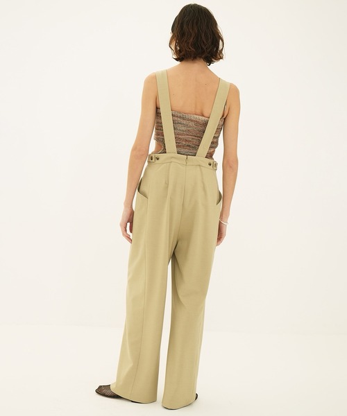 CLANE（クラネ） サロペット オーバーオール DEEP U NECK SALOPETTE