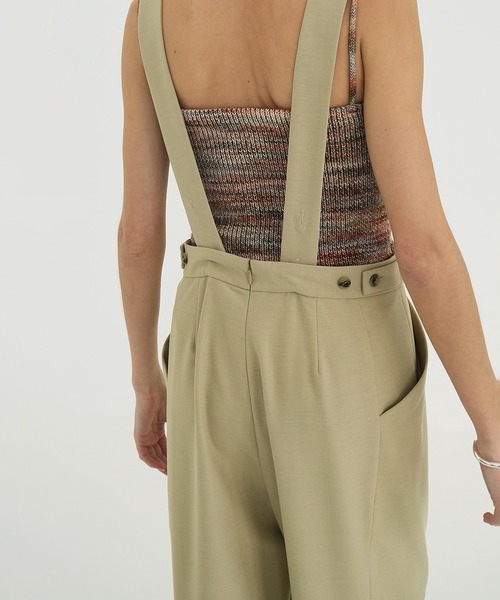CLANE（クラネ） サロペット オーバーオール DEEP U NECK SALOPETTE