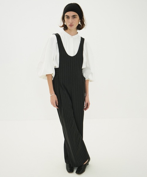 CLANE（クラネ） サロペット オーバーオール DEEP U NECK SALOPETTE