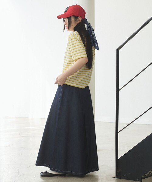 J.PRESS YORK STREET デニムスカート 「WOMEN」ライトダンガリー