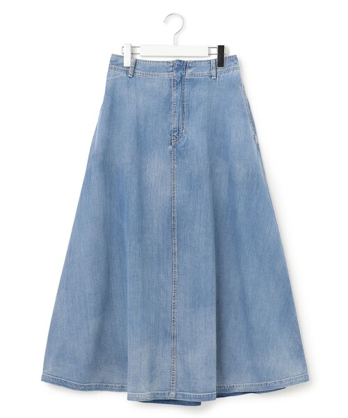 デニムダンガリー　デニム　ロングスカート　１６０ J.PRESS YORK STREET デニムスカート 「WOMEN」ライトダンガリー