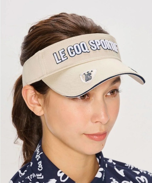 サンバイザー ルコックスポルティフ ゴルフ ルコックゴルフ 定番ロゴ