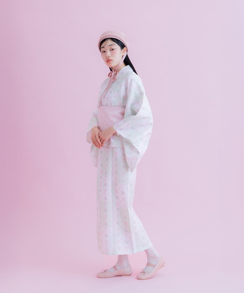 着物・浴衣 risa 浴衣レンタル | 【IKS COLLECTION】緑地に生成り色の朝顔