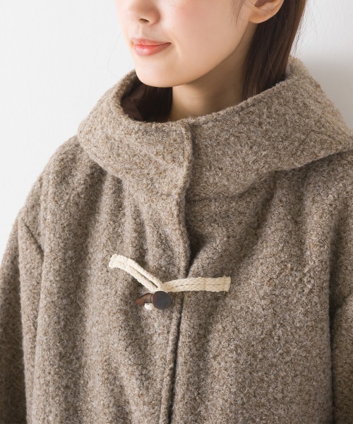 「OMNES」 ダッフルコート FREE ブラック レディース_画像2