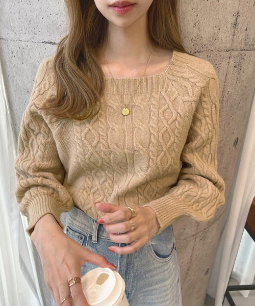 「Futier land」 長袖ニット FREE イエロー レディース_画像5