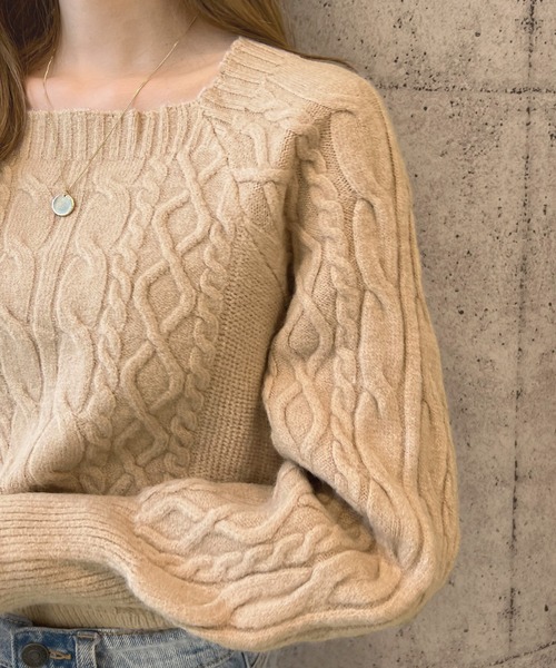 「Futier land」 長袖ニット FREE イエロー レディース_画像6