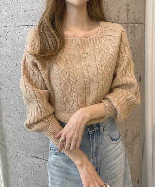 「Futier land」 長袖ニット FREE イエロー レディース_画像8