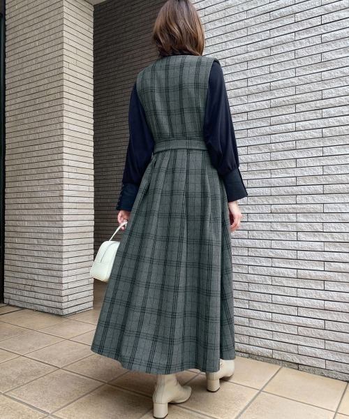 「RANAN」 サロペットスカート LL グレー系その他 レディース_画像2