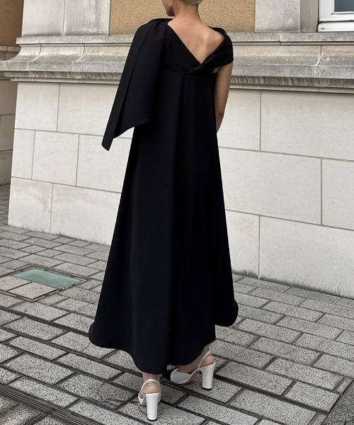 ワンショルダー ブラック マキシドレス ワンピース ワンショルダードレス : ZOZOTOWN Yahoo!店 - 通販 - Yahoo