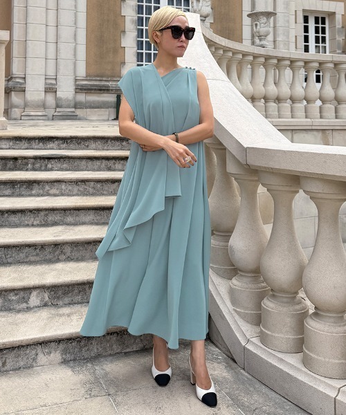 ブラックラメ　ワンショルダードレス ブラックラメワンショルダードレス