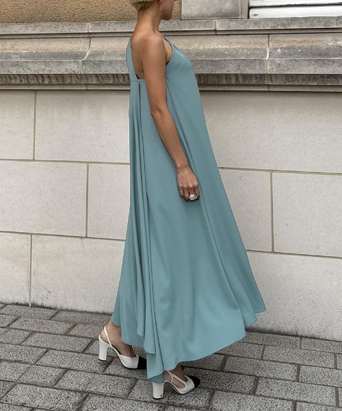 フラワープリント ワンショルダードレス 45Rインドストライプフラワーブロックプリントのドレス: WOMEN｜45R