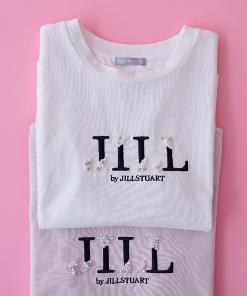 tシャツ オーガニックコットンビジューロゴTシャツ レディース JILL by STUART tシャツ オーガニックコットンビジューロゴT