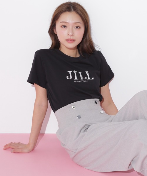【ストレスフリーな着用感♪】ジルスチュアート Tシャツ JILL by STUART tシャツ オーガニックコットンビジューロゴT