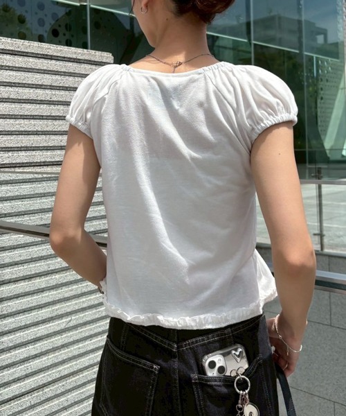 NOGLE tシャツ 「NOGLE/ノグル」ギャザーシャーリングフリル