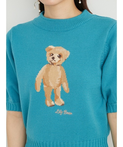 LILY BROWN 「LILY BROWN」 半袖ニット ONE SIZE イエロー