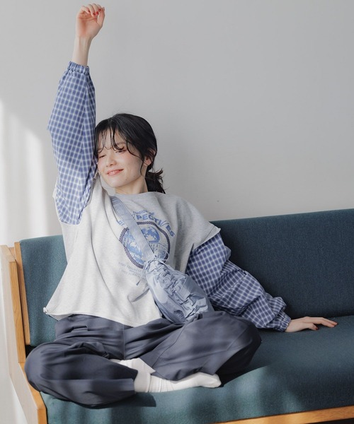 niko and… 「niko and」 スウェットカットソー MEDIUM グレー