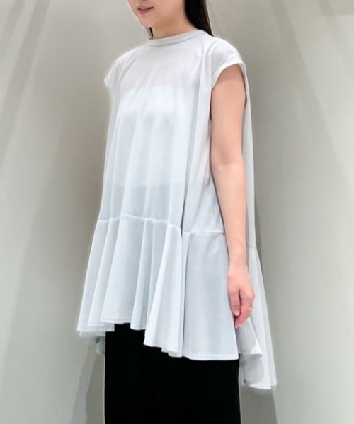 LE PHIL◆シアートップ/FREE/コットン/BLK/534-4170419 LE PHIL tシャツ シアートリコットカットソー レディース