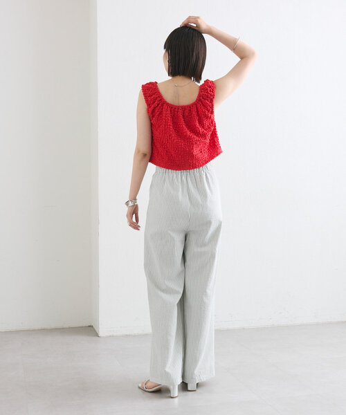 【新品未使用】リブソリッドショートタンクトップ タンクトップ レディース 女性 トップス ショート丈 ミニ丈