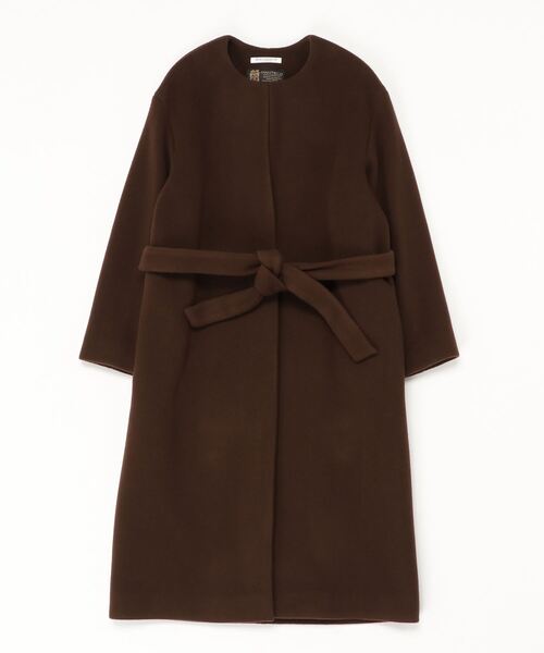 BEAUTY＆YOUTH UNITED ARROWS ノーカラーコート S ダークブラウン