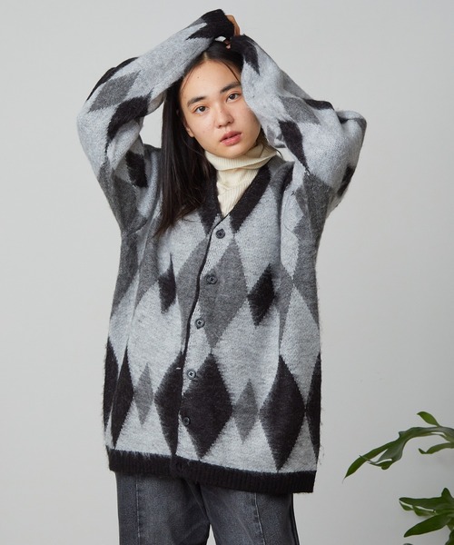 TOWNCRAFT OLDPARKデザイナー企画カーディガン TOWN CRAFT / VINTAGE JAQUARED ZIP CARDIGAN