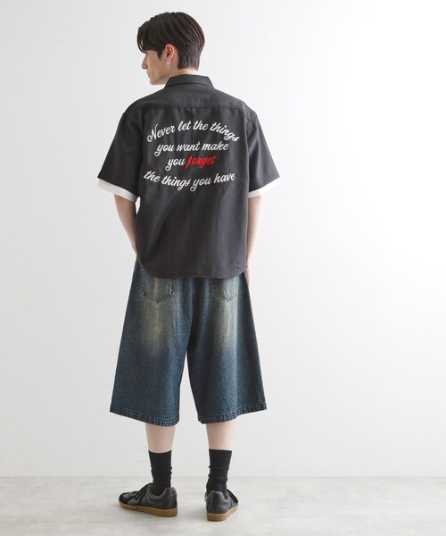 tk.TAKEO KIKUCHI（ティーケータケオキクチ） シャツ 半袖 レイヤード