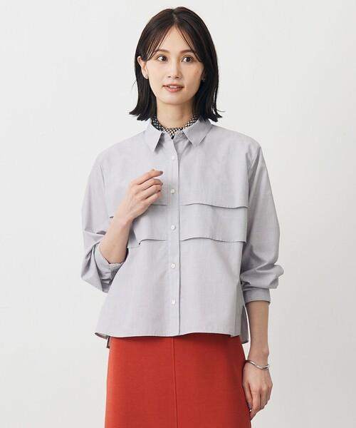 ジェイプレス　ブラウス J.PRESS（J.プレス） ブラウス シャツ COTTON TEX ブラウス レディース