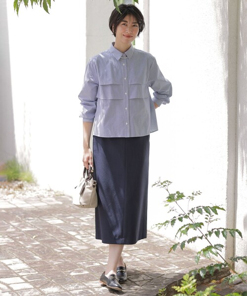 J.PRESS（J.プレス） ブラウス シャツ COTTON TEX ブラウス レディース