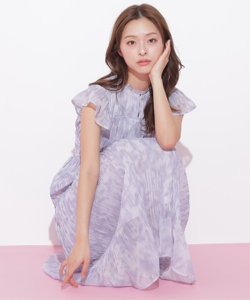 [JILLSTUART]★25SS★韓国人気★Pleated One Piece Dress JILL by STUART ワンピース スリットネックプリーツワンピース