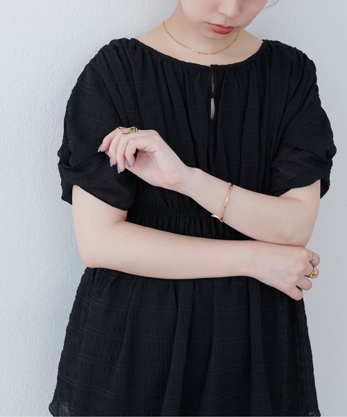 ブラウス シャツ osonoねじり袖ペプラムチュニック レディース natural couture ブラウス シャツ osonoねじり袖ペプラム