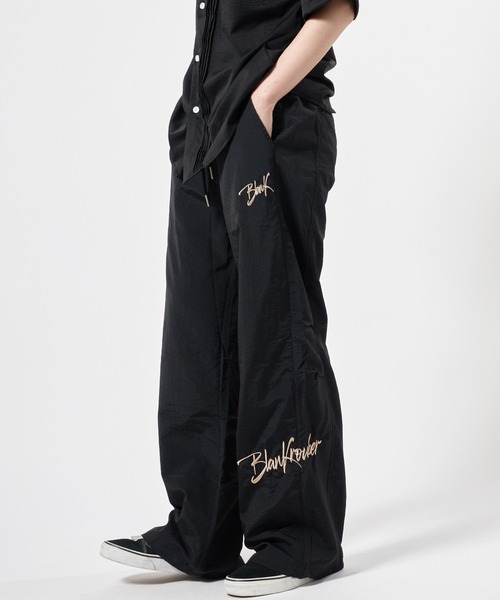 Theater code パンツ Nylon pants with embroidery design / 刺繍 Theater code パンツ Nylon pants with embroidery design / 刺繍