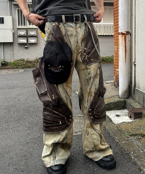 A'gem（エージェム） ベルト A'GEM/9 × .kom フラワースタッズベルト