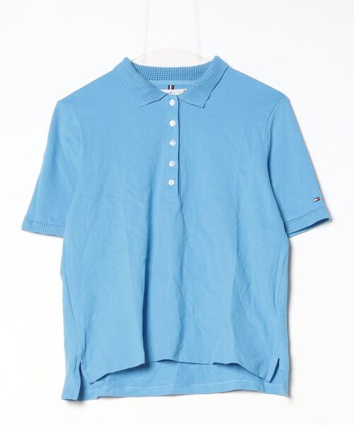 「 」 半袖ポロシャツ MEDIUM ブルー レディース