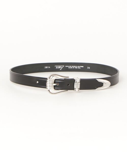 TORY lether ベルト　ブラック黒　サイズ30 シンプル Tory Leather Plain Strap Belt Black #2145 | DAM