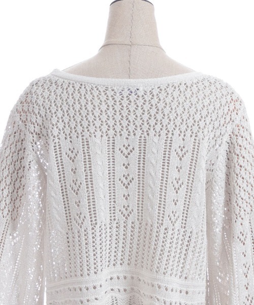 axes femme POETIQUE カーディガン クロシェ編みカーデ レディース