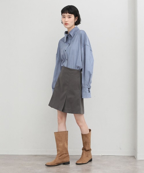 NOGLE スカート 「NOGLE/ノグル」ウールテックプリーツミニスカート