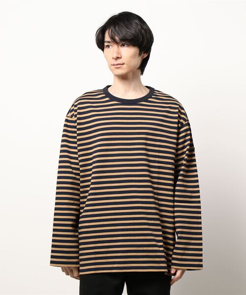 「EDIFICE」 長(zhǎng)袖Tシャツ MEDIUM ベージュ メンズ