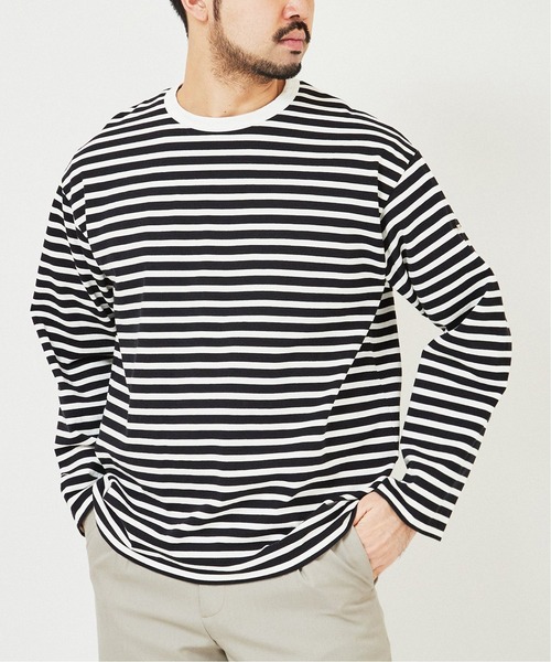 「EDIFICE」 長(zhǎng)袖Tシャツ MEDIUM ベージュ メンズ