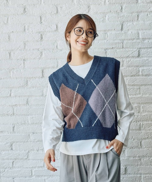 FOUND GOOD（ファウンドグッド） ベスト ジレ デカガイルニットベスト