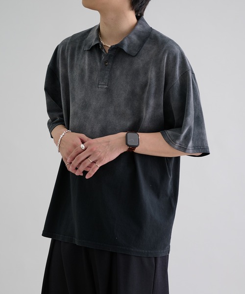 「epnok」 半袖ポロシャツ SMALL アッシュグレー メンズ_画像3