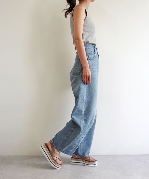 「BUENO」 フラットサンダル 38 スカイブルー レディース_画像4