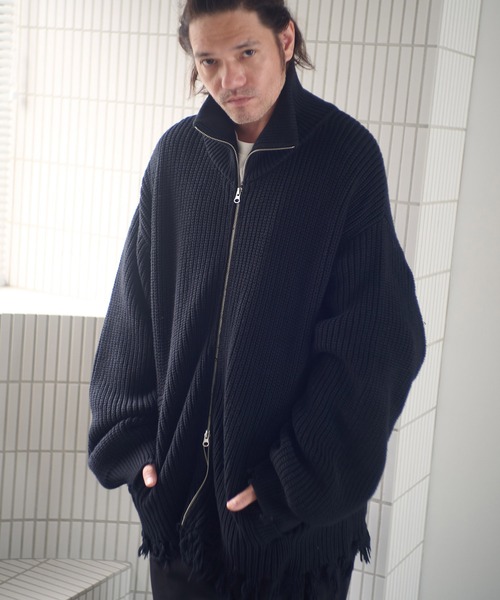 カーディガン mcg3703-cotton wool damaged drivers knit ドライバーズニット(AP2521028) メンズ